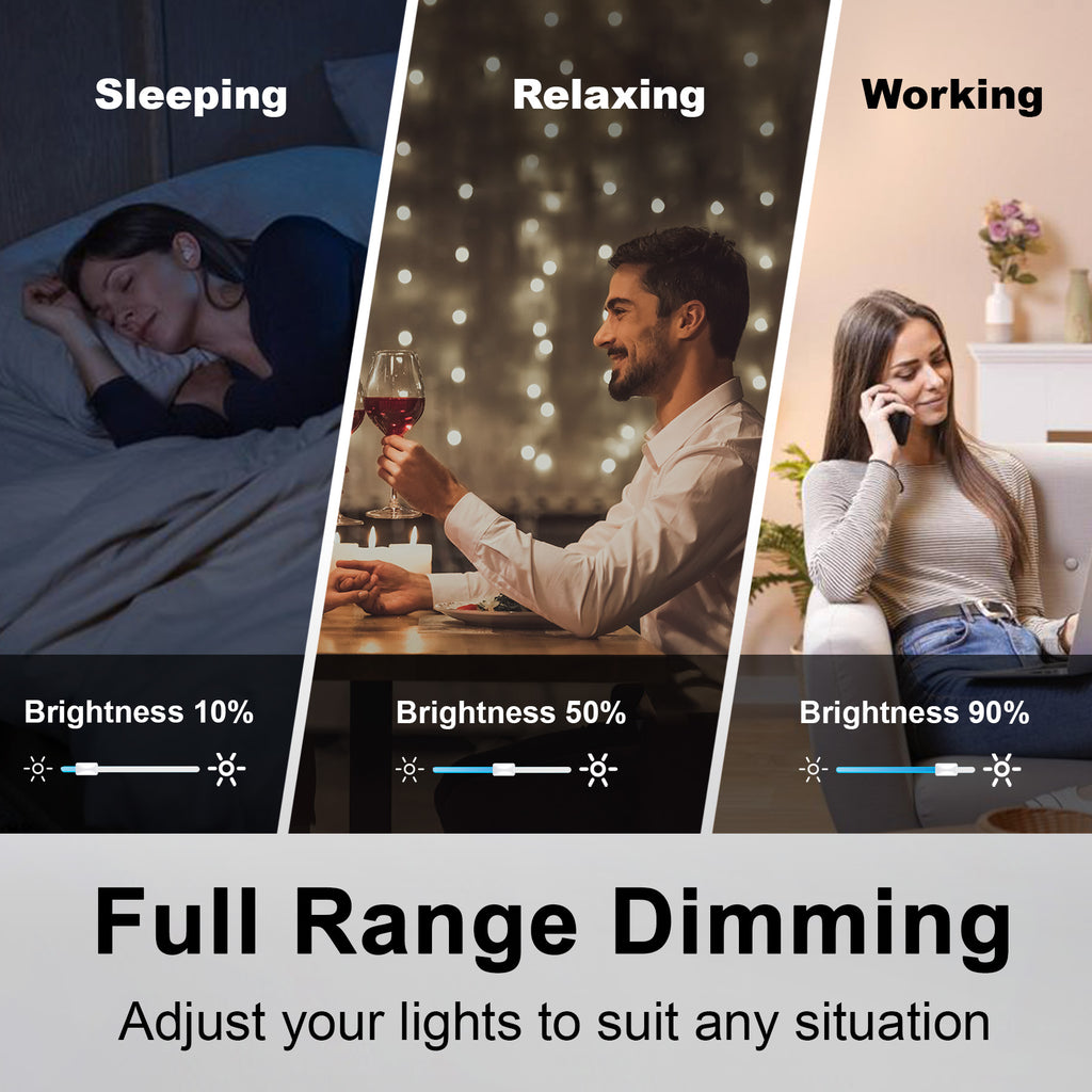 BESTTEN Super Slim Dimmer Light Switch, Quiet Rocker, Single Pole or 3 Way Dimmable Switch, Max 300W LED, CFL, 600W Incandescent, Screwless Wall Plate Included, ETL Listed, 6 Pack, White