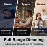 BESTTEN 5 Pack Dimmer Light Switch, Single Pole or 3-Way, Compatible with Dimmable LED, CFL, Incandescent and Halogen Bulb, LED Slide Dimmer Switch, Neutral Wire Not Required, 120VAC, UL Listed, White
