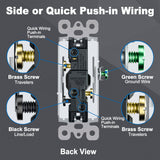 BESTTEN 10 Pack 3-Way Decorator Light Switch, 15A 120/277V, Single Pole or Three Way, Rocker Paddle Wall Switch, On/Off Rocker Interrupter, UL Listed, White