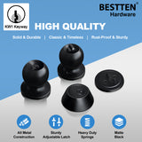 BESTTEN 2 Pack Keyed Same Exterior Door Knobs and Single Cylinder Deadbolts Combo Set, Keyed Alike Entry Door Knobs with Locks and Keys for Entrance and Front Door, Matte Black