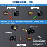 BESTTEN 2 Pack Keyed Same Exterior Door Knobs and Single Cylinder Deadbolts Combo Set, Keyed Alike Entry Door Knobs with Locks and Keys for Entrance and Front Door, Matte Black