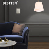 [4 Pack] BESTTEN 1 Gang Satin Nickel Metal Toggle Switch Wall Plate, Zinc Alloy Grand Collection Light Switch Cover, Corrosion Resistant