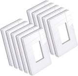 [10 Pack] BESTTEN 1 Gang Screwless Decorative Wall Plate, Mid-Size H4.88