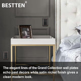[10 Pack] BESTTEN 1 Gang Oil Rubbed Bronze Zinc Alloy Metal Decorator Wall Plate, Grand Collection Decor Outlet Cover for Switch or Receptacle