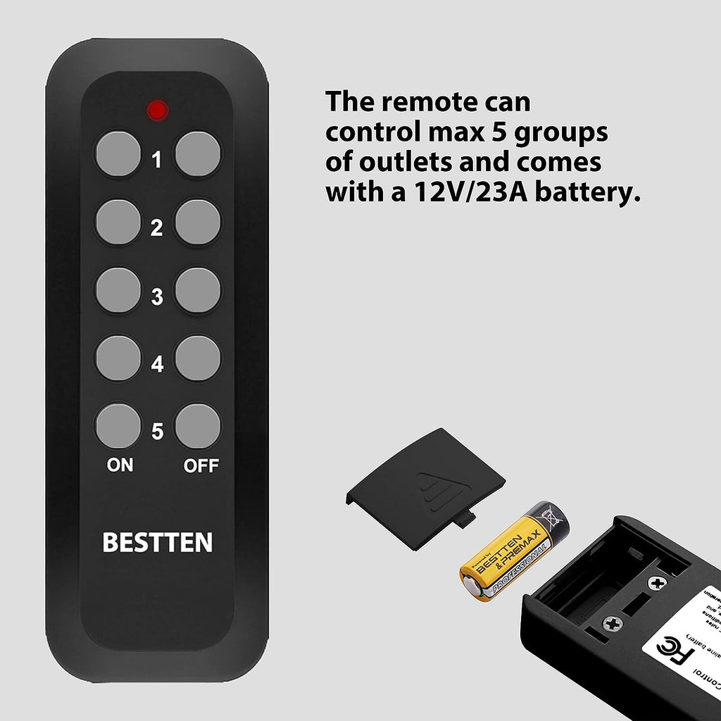 BESTTEN Wireless Remote Controller, Compatible with Remote Control Out –  BESTTEN US