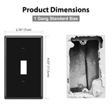 [10 Pack] BESTTEN 1-Gang Toggle Wall Plate, Unbreakable Polycarbonate Light Switch Cover, Standard Size, UL Listed, Black