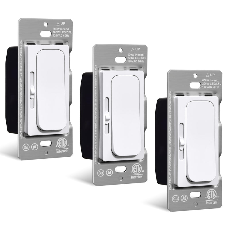 thumbnail image 2 of BESTTEN 3 Gang Silver Screwless Wall Plate, Decorator Outlet Cover Decor Switch Plate, H4.69" X W6.54 2 of 14