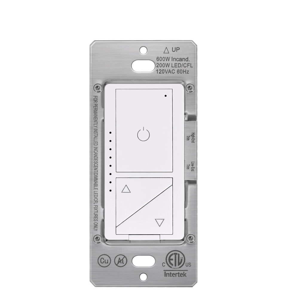 BESTTEN Digital Led Dimmer Switch with Air Gap Power Cut Off Switch, 3 Button Control and MCU Smart-chip Technology, Super Slim Design, Single Pole or 3 Way Dimmer Light Switch, ETL Listed, White