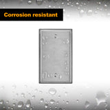 [5 Pack] BESTTEN 1-Gang Blank Metal Wall Plate with White or Clear Plastic Film, No Device Stainless Steel Wallplate, Durable Anti-Corrosion Industrial Grade, H4.53-Inch x W2.76-Inch, Brushed Finish