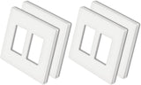 [10 Pack] BESTTEN 2-Gang Mid Size Screwless Wall Plate, USWP4 White Series, H4.85-Inch x W4.92-Inch, Unbreakable Polycarbonate Midway Outlet Cover, for Light Switch, Dimmer, GFCI, USB Receptacle
