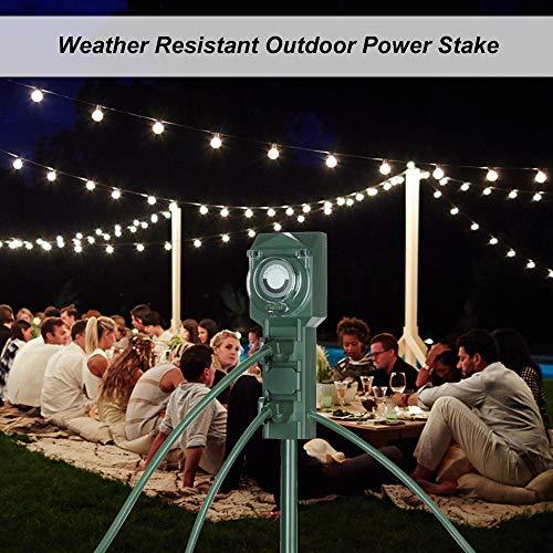 [3 Pack] BESTTEN Wireless Remote Control Outdoor Outlet Switch with 6-Inch  Heavy Duty Power Cord, 2 Grounded Outlets, Weatherproof, 15A/125V/1875W