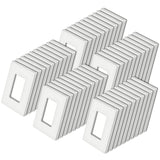 [50 Pack] BESTTEN 1-Gang Screwless Wall Plate, USWP4 White Series, Decorator Outlet Cover, H4.69-Inch x W2.91-Inch, for Light Switch, Dimmer, USB, GFCI, Receptacle, UL Listed
